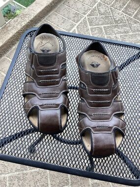 Dockers Searose Fisherman Sandals Brown Mens 14W Memory Foam Wide